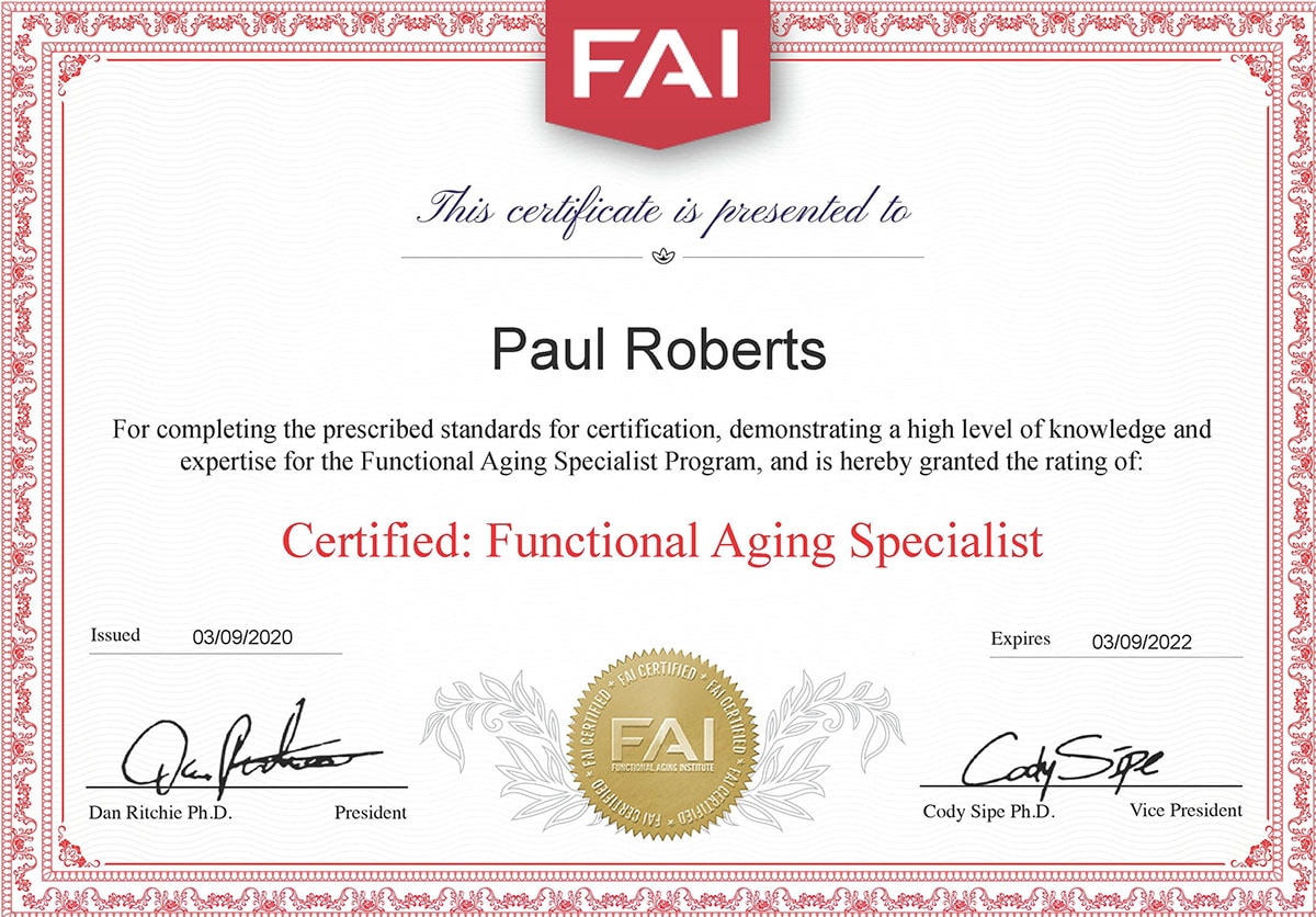 Functional Aging Specialist Optimized