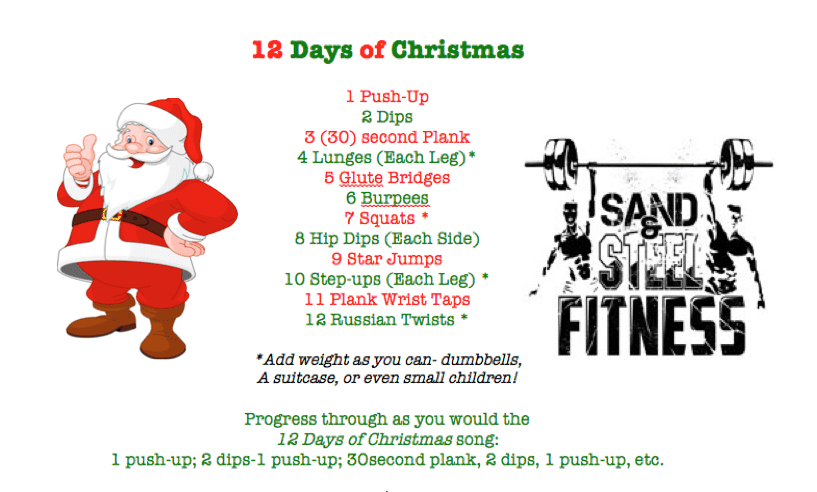 12 days of christmas workout