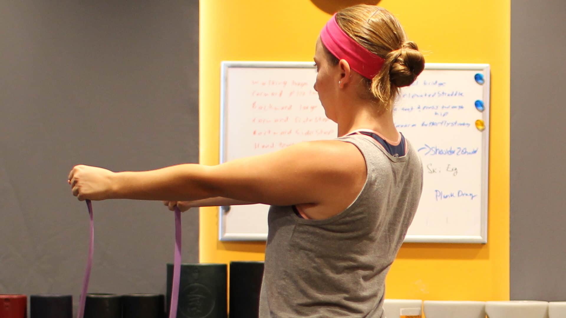 Band Pull Apart, Shoulders, Warmup Exercises