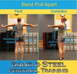 Band Pull Apart Beginner Warm Up Infographic