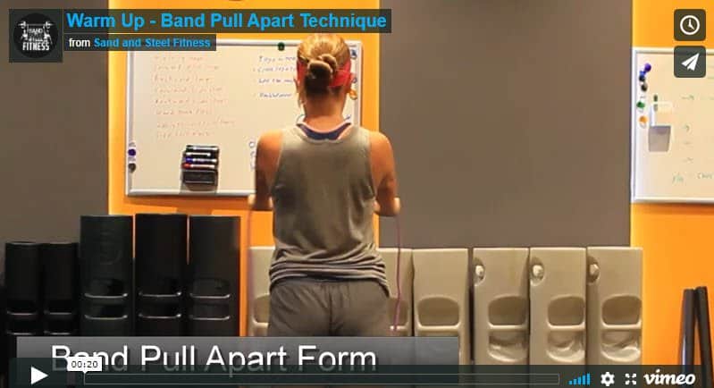 Band Pull Apart Beginner Warmup