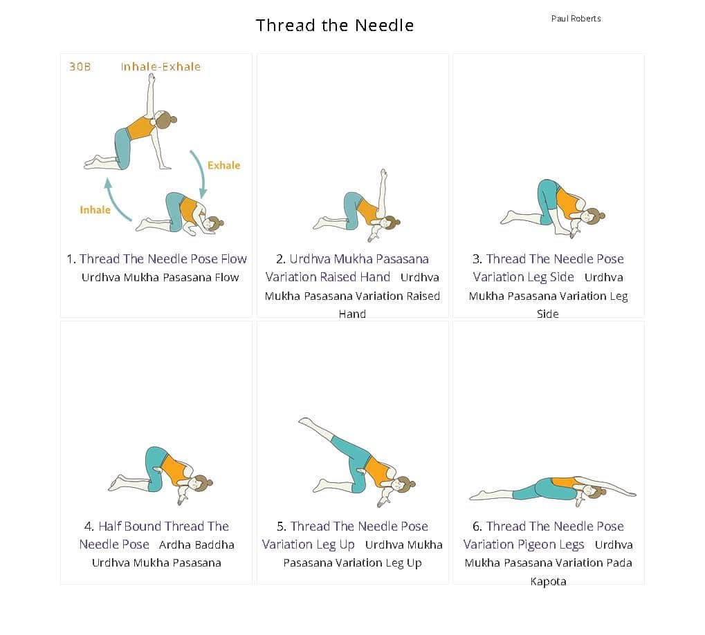 Thread The Needle Parivrtta Ardha Baddha Bharmanasana Beginner Warm-ups by Paul Roberts