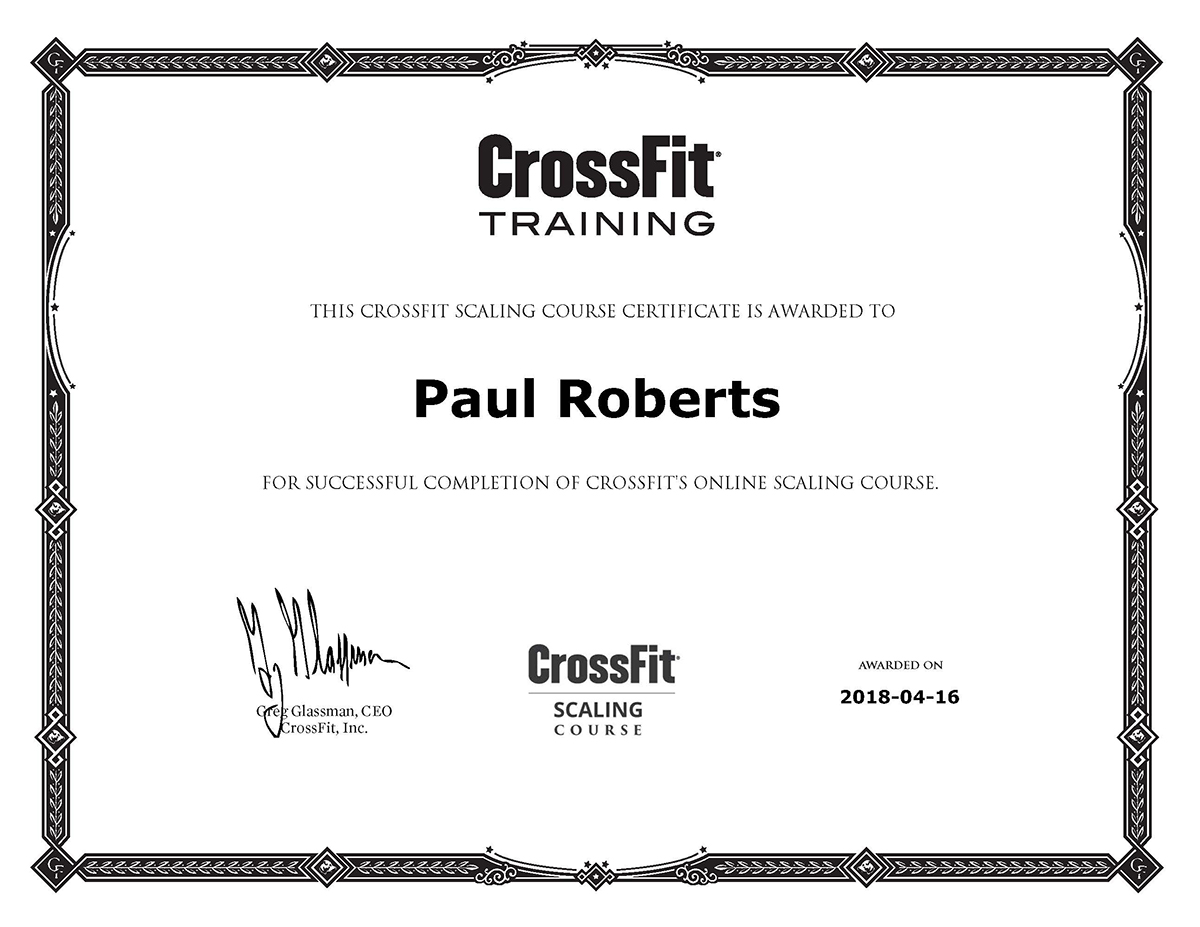 CrossFit Scaling Course Certification