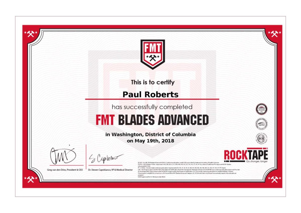 FMT Blades Certification