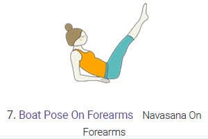 Boat Pose on Forearms Navasana