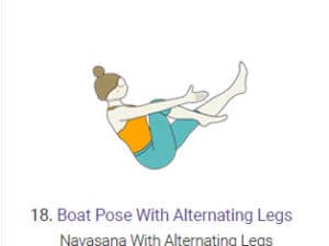 Boat Pose with Alternating Knee Crunches 18