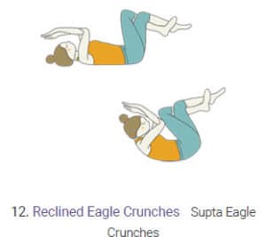 Reclined Eagle Crunches