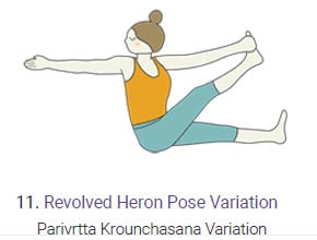 Revolved Heron Pose - Parivrtta Krounchasana Boat