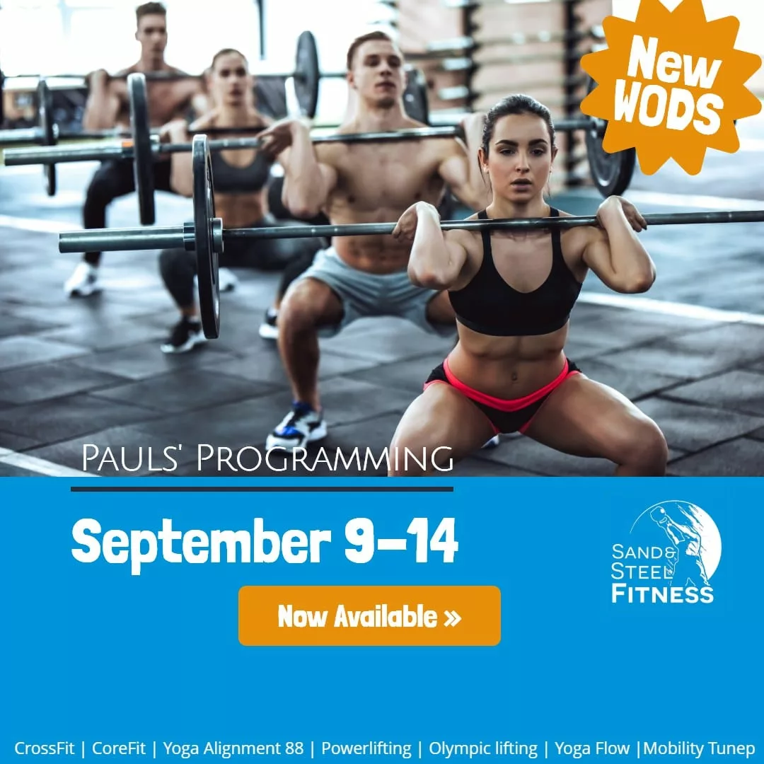 Workouts Programming Alexandria September 9-14