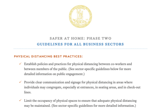 Virginia Phase 2 Guidelines