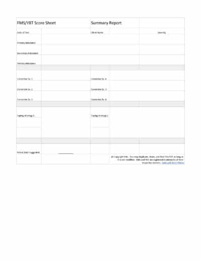 Master FMS_YBT - Summary Report