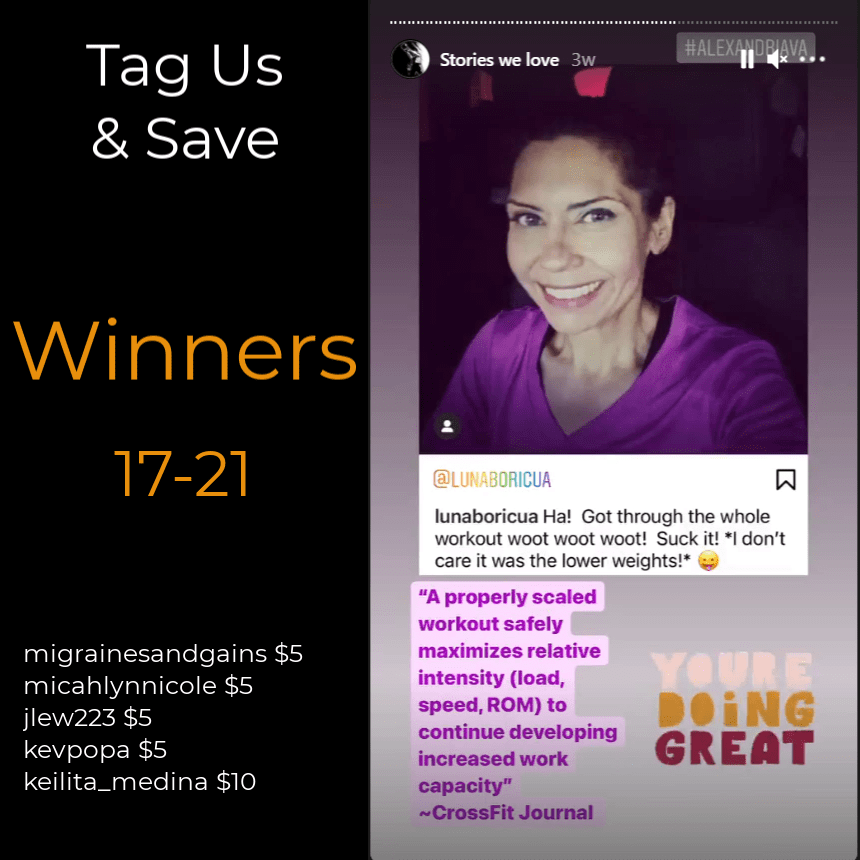 Tag Us and Save November Winners