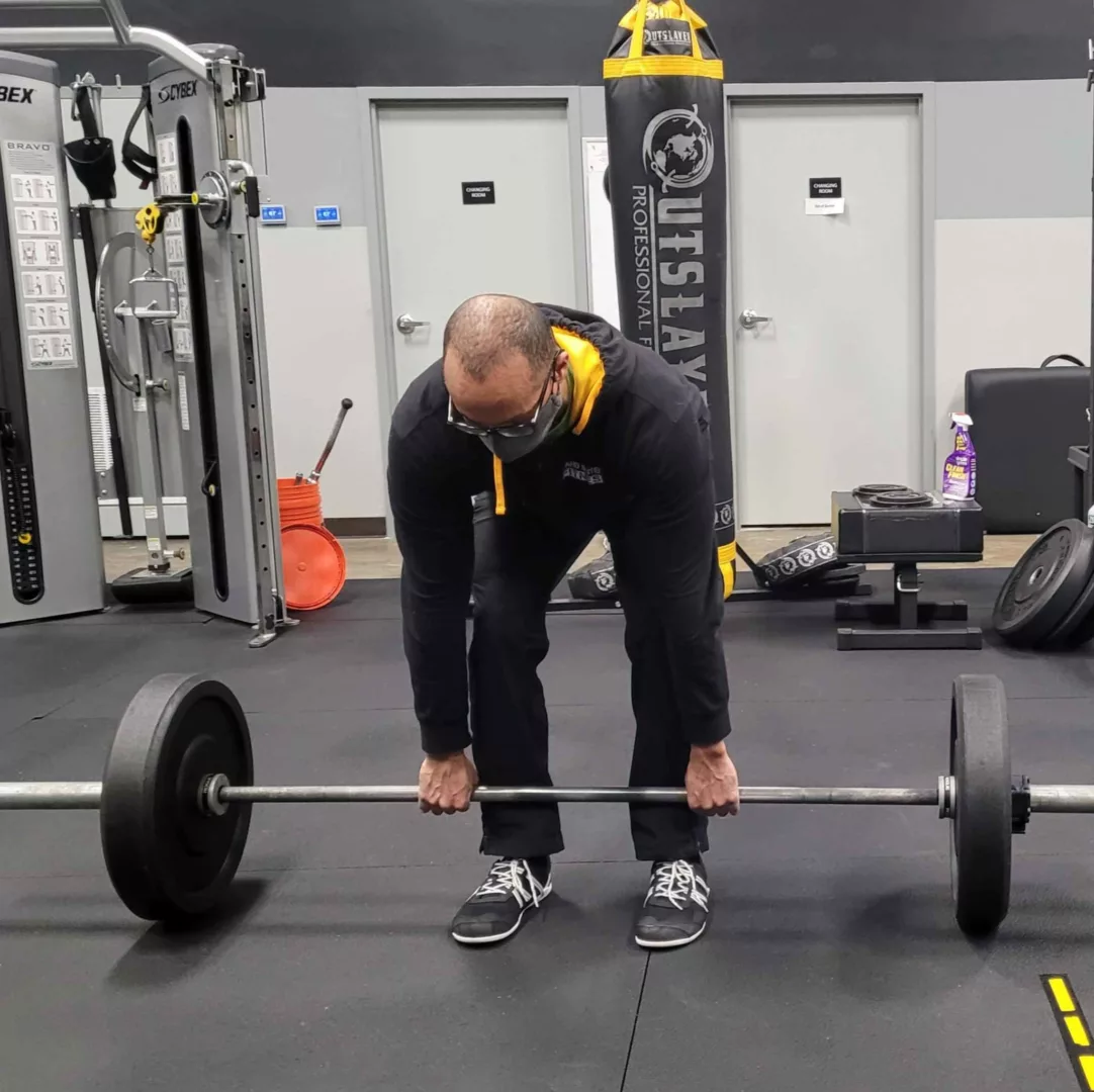 Brian Barbell Deadlift Starting Position - Front View