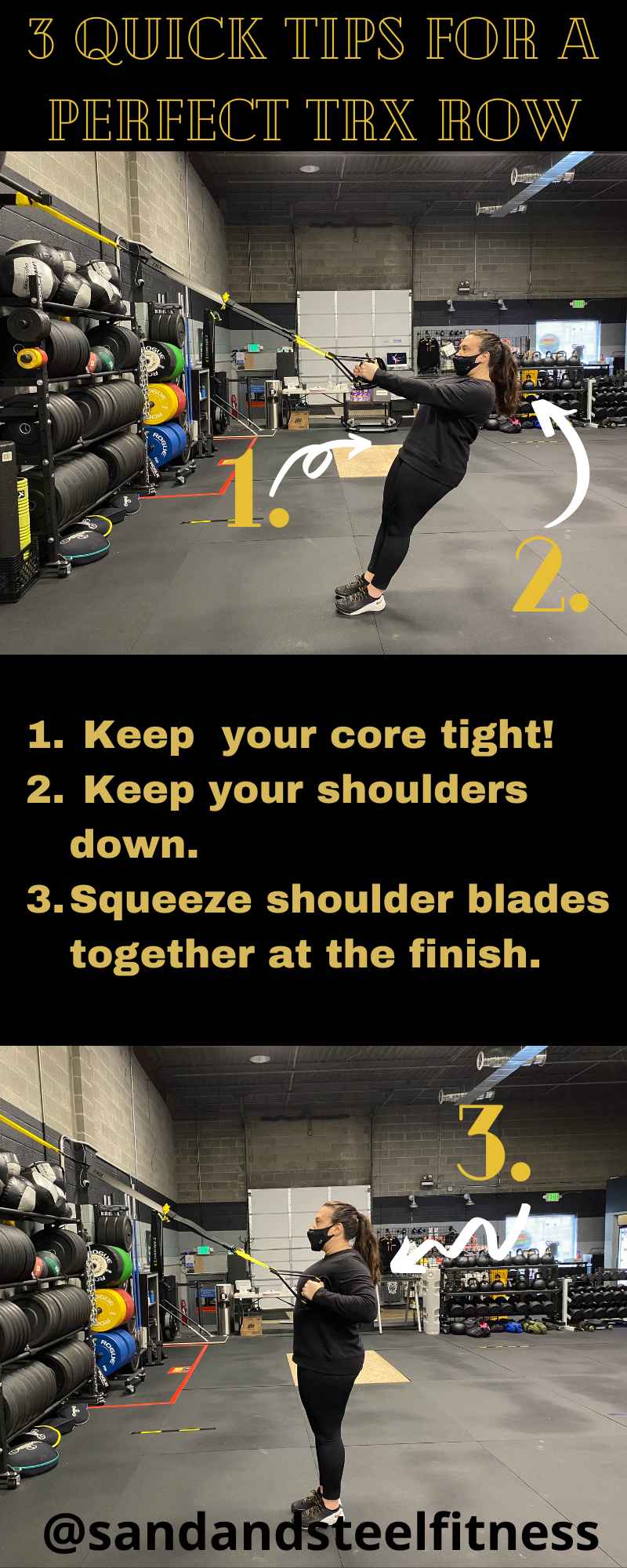 TRX Low Row Infographic