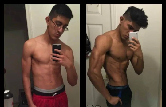 Before and After Muscle Transformation