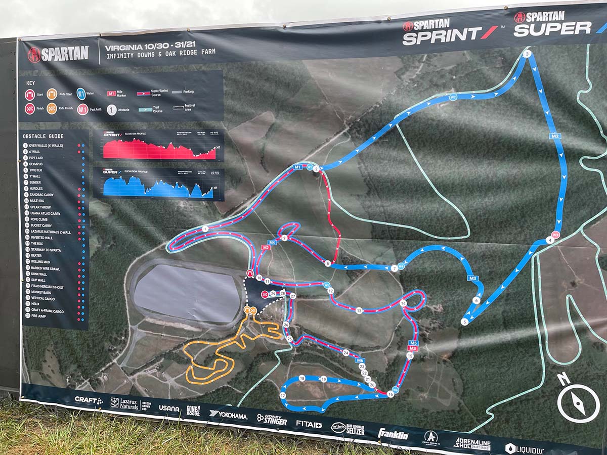 Spartan Race Super 10K Map