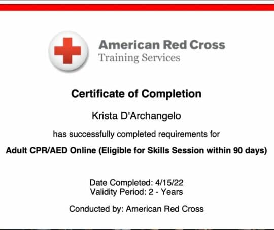 American Red Cross CPR Certification