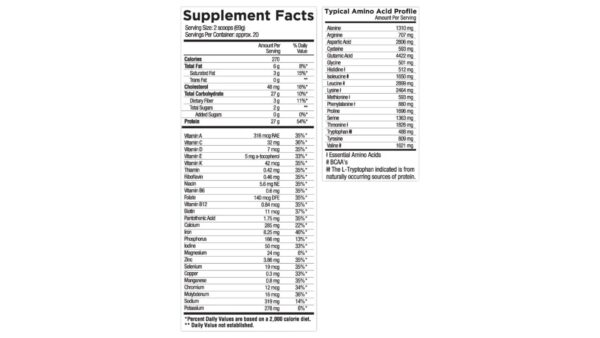 CORE Nutritionals Platinum Meal Replacement Powder - Image 2