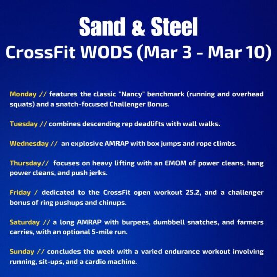 CrossFit WODS (Mar 3 - Mar 10)