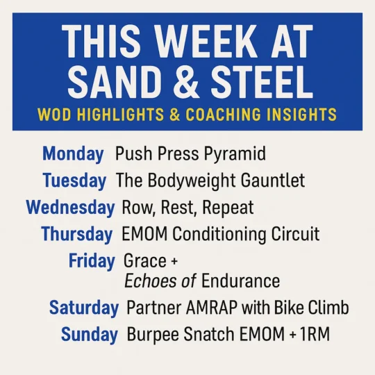 Aug. 4-10 Workouts
